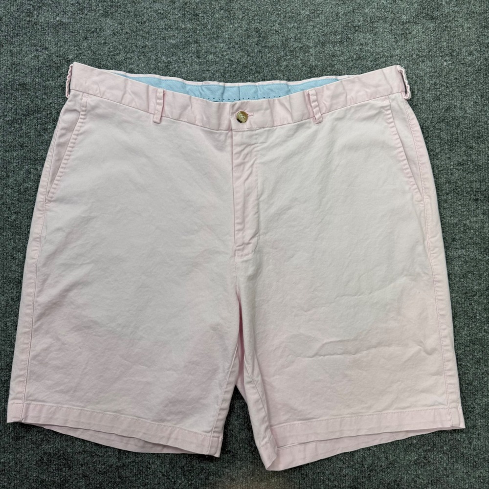 Peter Millar Crown Mens 38 Light Pink Flat Front Chino Shorts 9 Inch Inseam‎